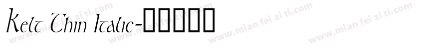 Kelt Thin Italic字体转换